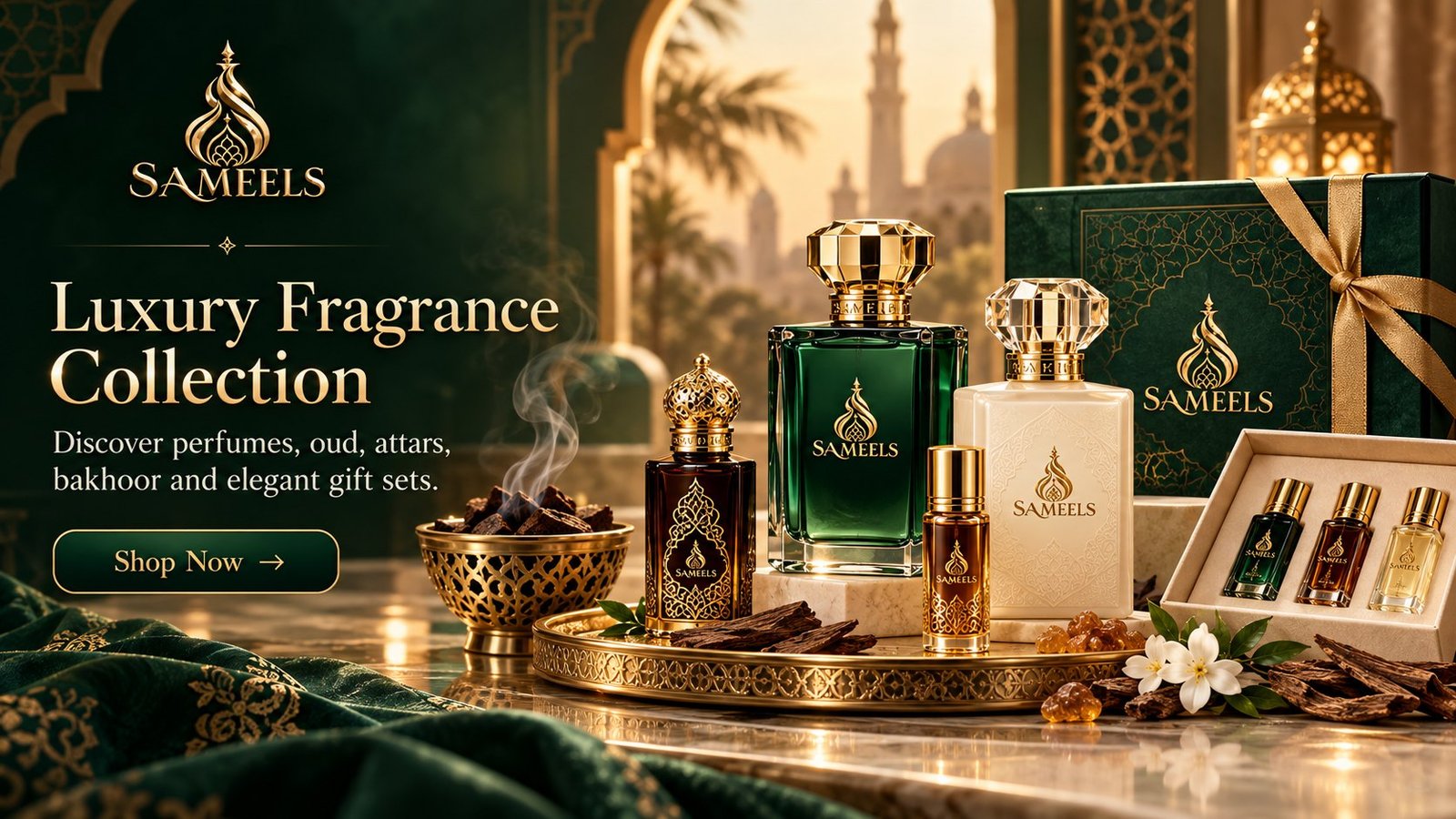 SAMEELS luxury fragrance collection – perfumes, oud, attars, bakhoor and gift sets